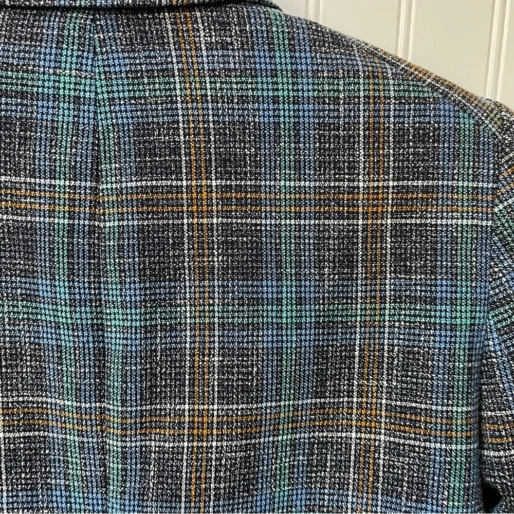 Veronica Beard Martel Dickey Jacket Blue Multi Plaid Blazer size 2 - Picture 10 of 15